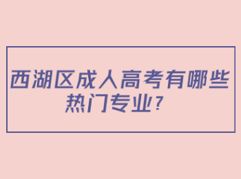 西湖區成人高考有哪些熱門專業？
